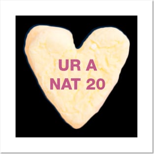 UR A NAT 20 | Valentine's Day Dungeons & Dragons Posters and Art